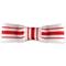 Gwen Studios White & Red Stripe Grosgrain Bows, 2ct.